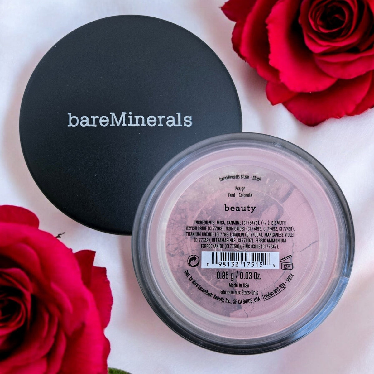 Loose Mineral Powder Blush - Natural Face Makeup, 0.03oz / 0.85g