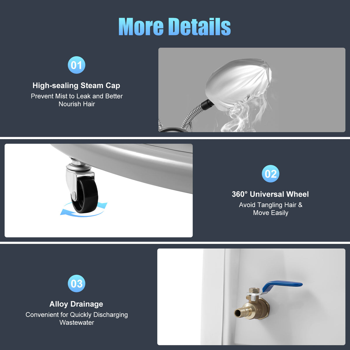 Stand Hair Steamer Machine Oil Treatment 110V