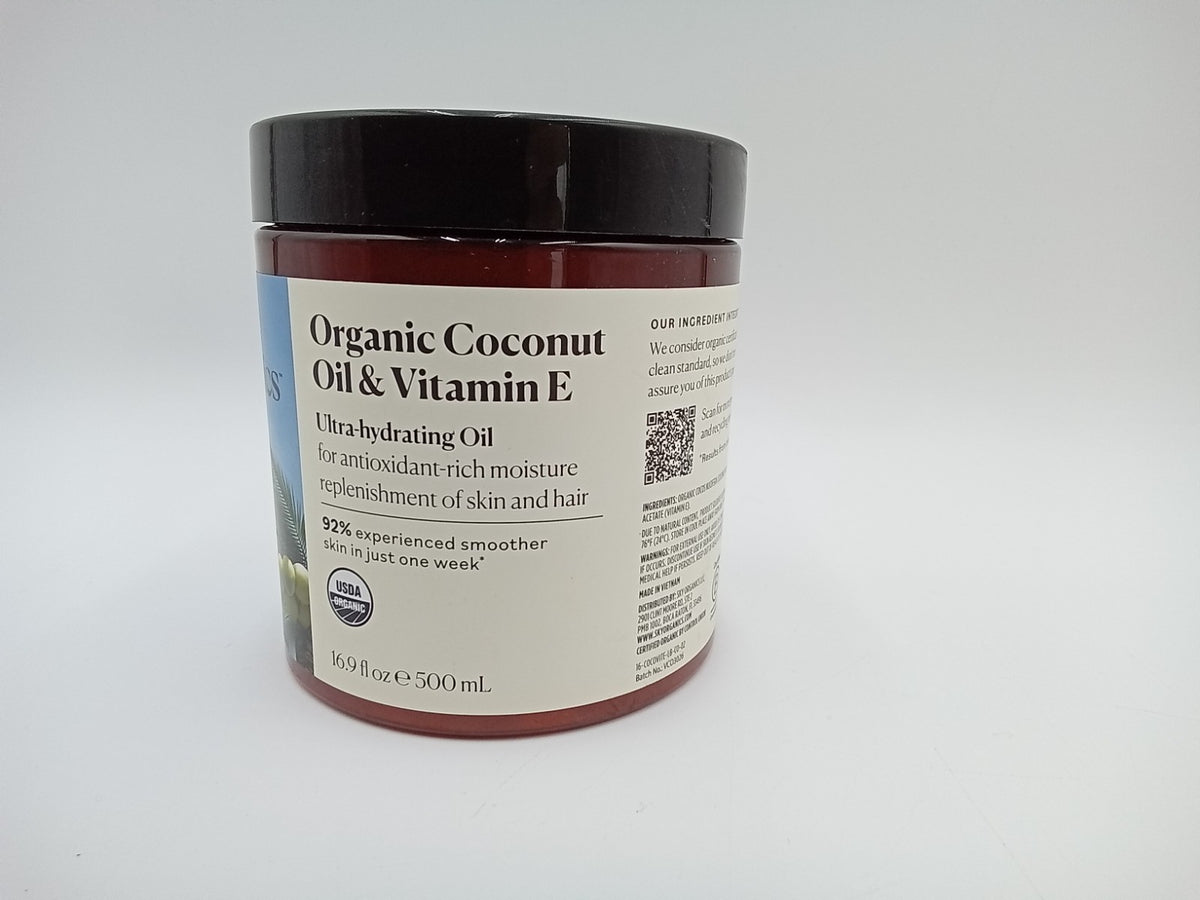 Organic Coconut Oil with Vitamin E - 16.9 fl oz