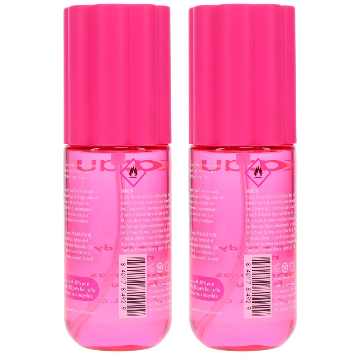 Amika Aura Hair and Body Mist 3 oz Twin Pack - Refreshing Fragrance for Hair & Skin