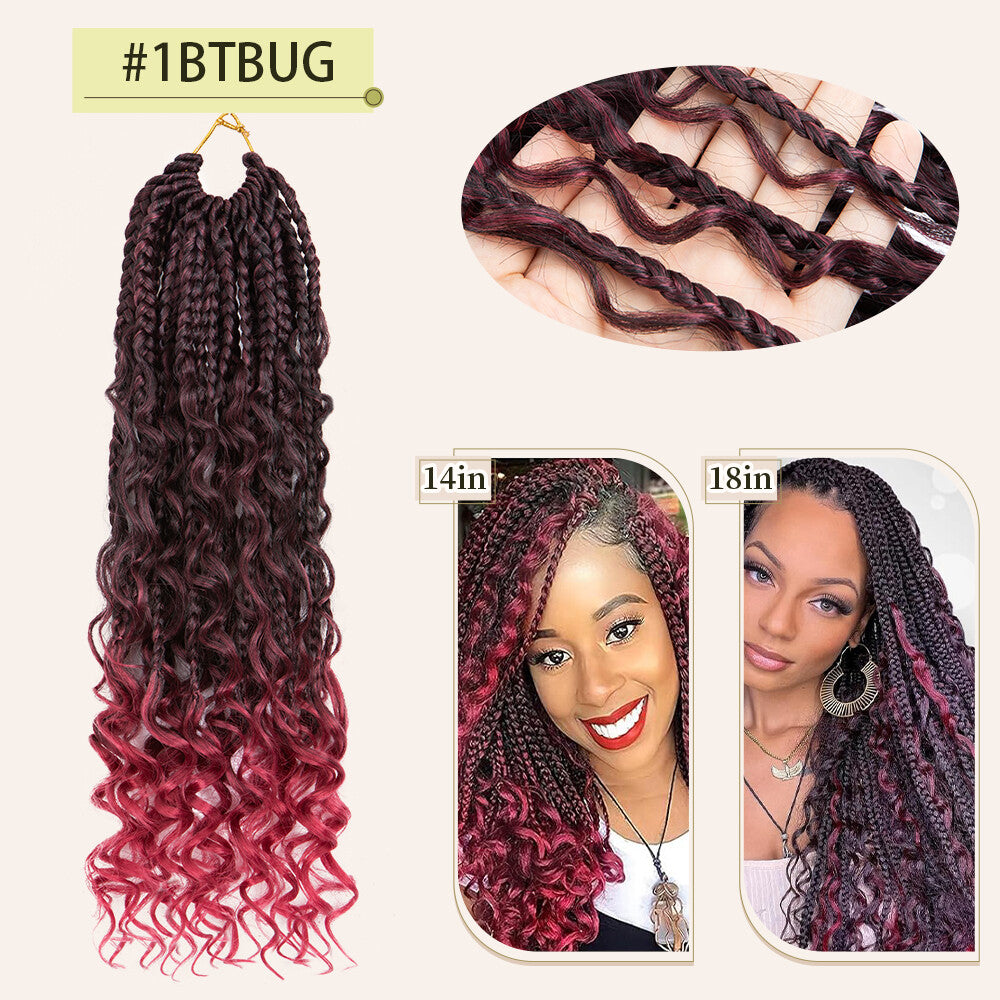 Wavy Double Ended Dreadlock Extensions with Curly Ends for Women