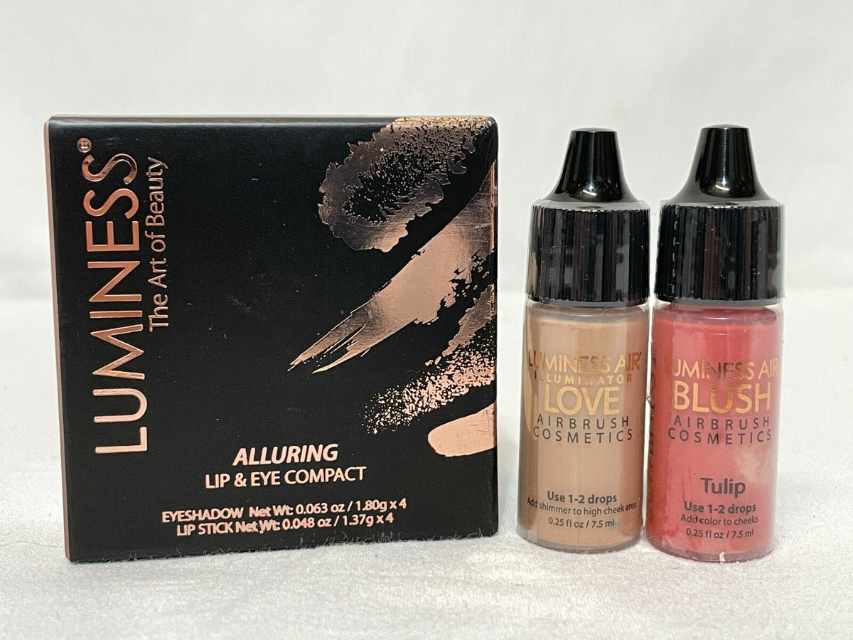 Set of 3 Makeup & Face Products - Blush, Shimmer, Lip & Eye Compact