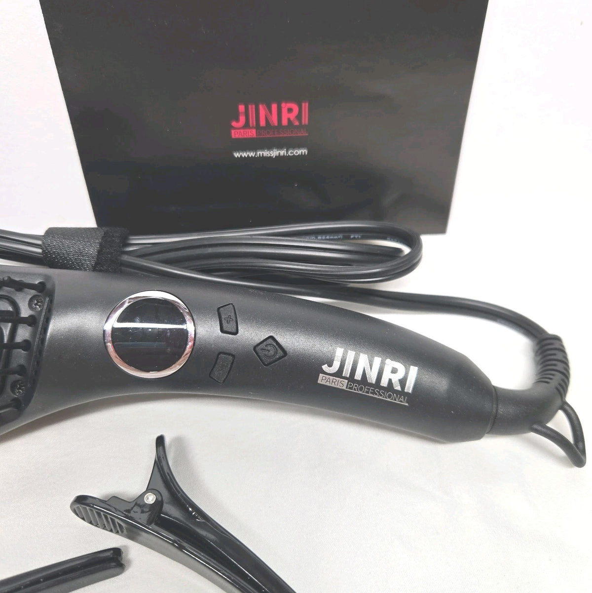 Black Hair Straightening Brush with 8-Stage Temperature Control 120V 66W