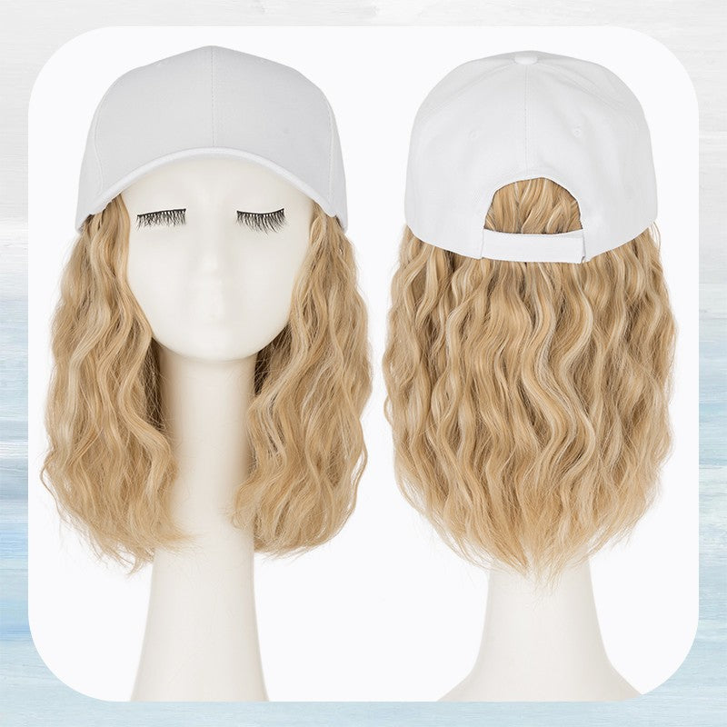 Baseball Cap with Hair Extensions - Wavy & Straight Human-Like Hairpiece