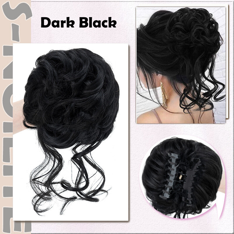 X-Large Thick Curly Claw Chignon Messy Bun Hair Extension Clips - All Colors