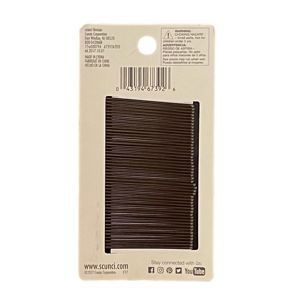 Scunci No slip grip Bobby Pins 48 piece Brown