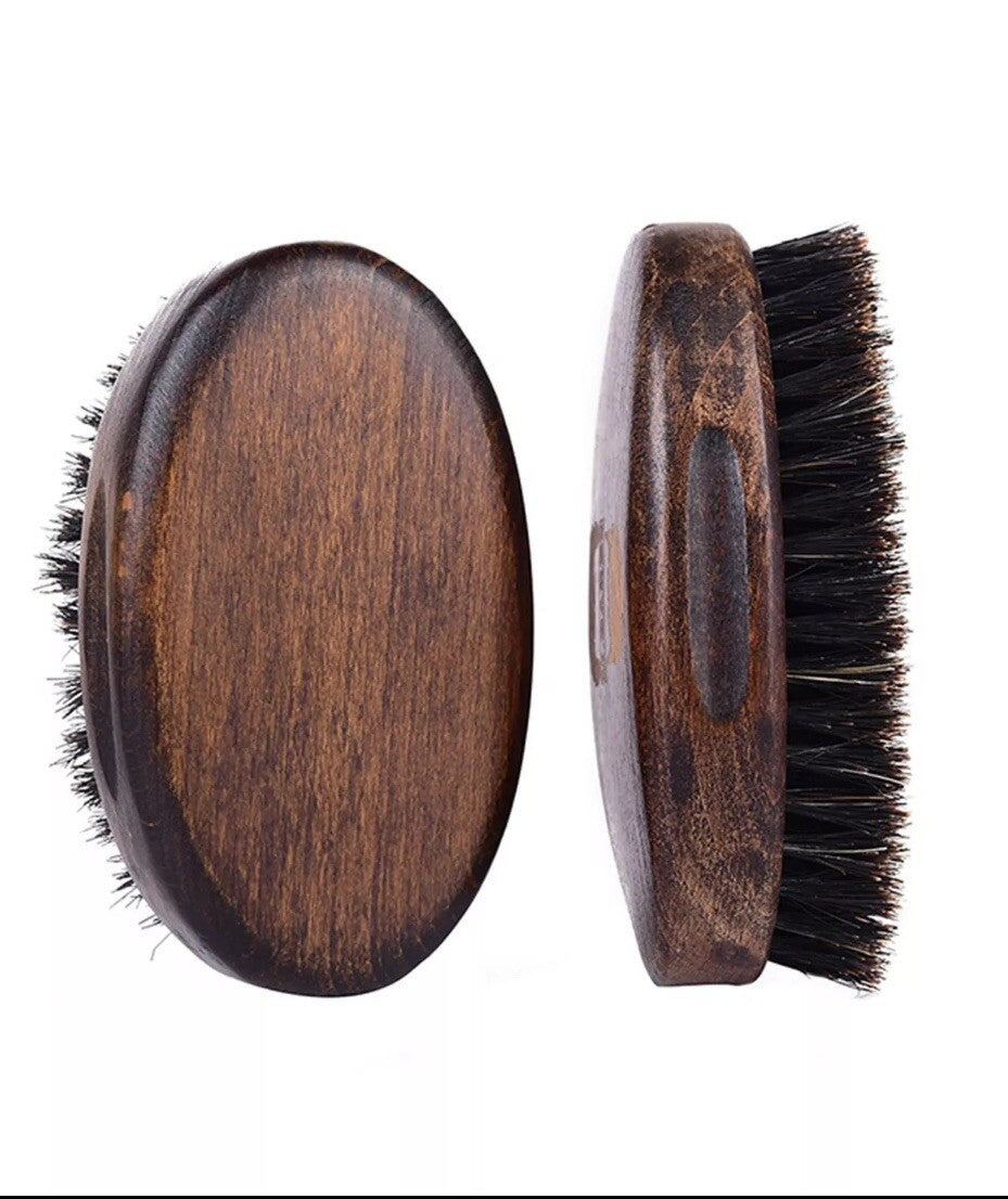 Men's Boar Hair Beard Brush - Soft Bristle Mustache Grooming & Styling
