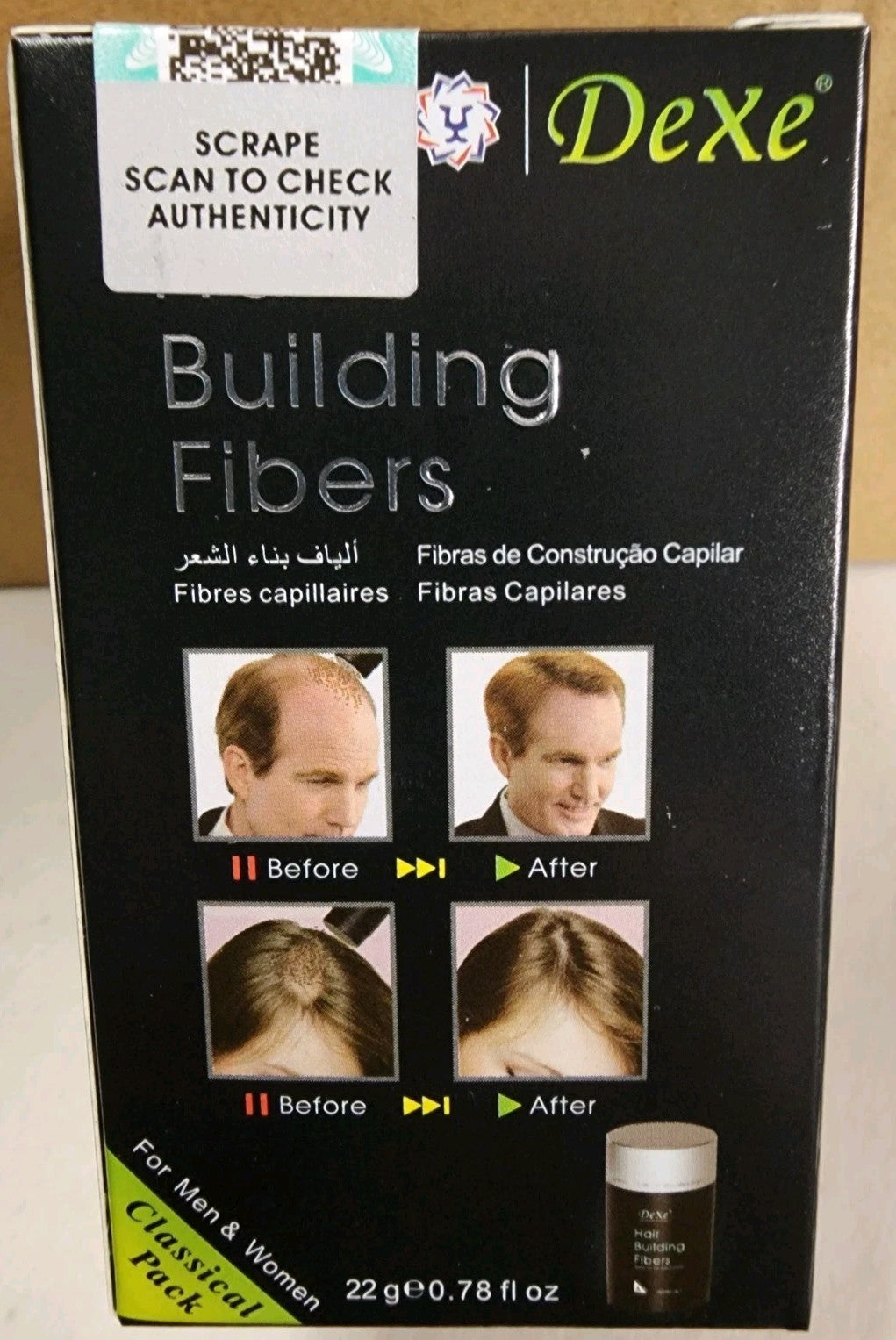 Hair Building Fibers 22g Black - 2 Pack
