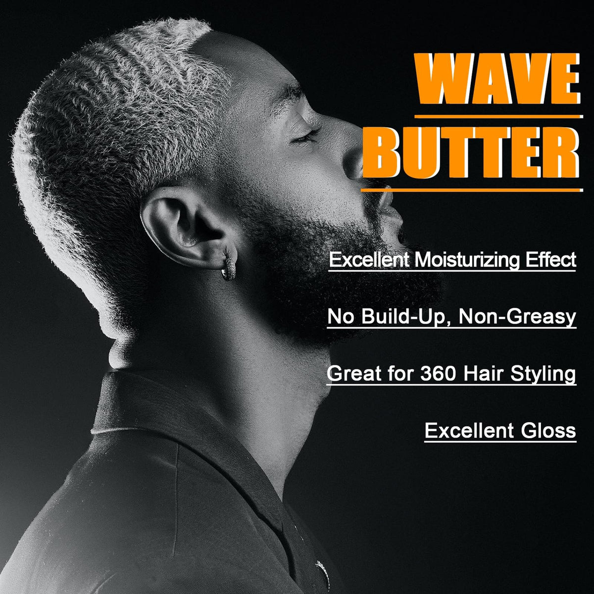 Wave Butter 360 Wave Grease for Men - Natural Styling Pomade with Shea & Beeswax