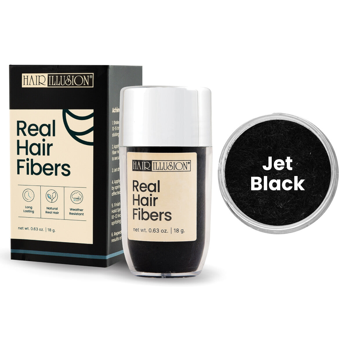 Real Hair Building Fibers - 18g Instant Thickener