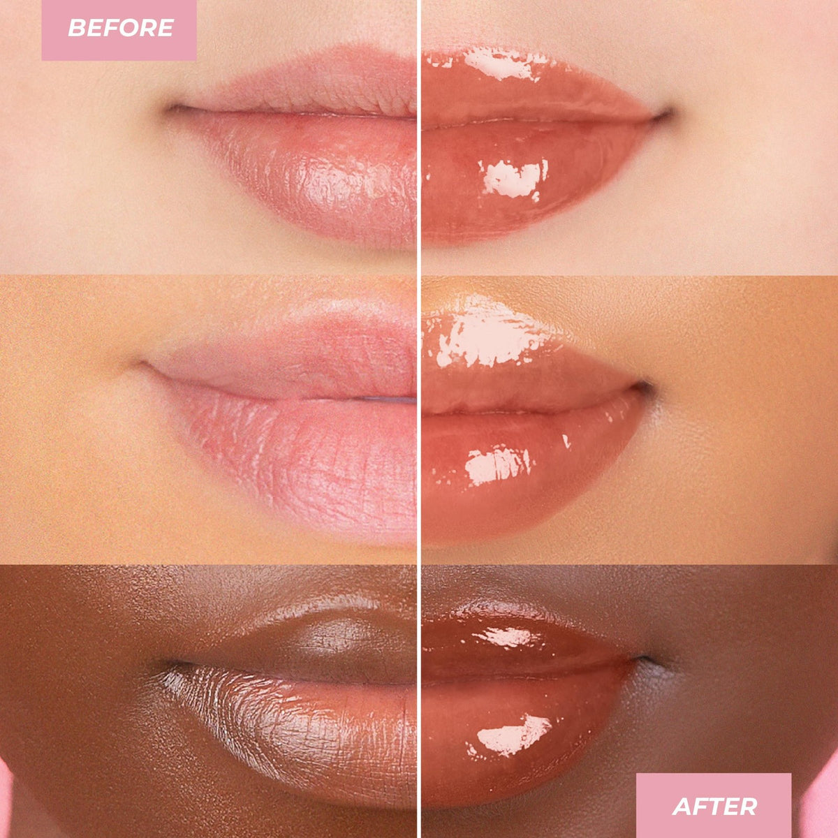 Lip Plumper Set of 2 - Hydrating 4-in-1 Lip Lacquer in Luella Nude Melon