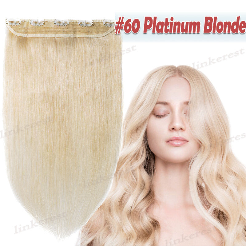 Remy Human Hair Extensions Clip-In Full Head Blonde 8-24 Inches