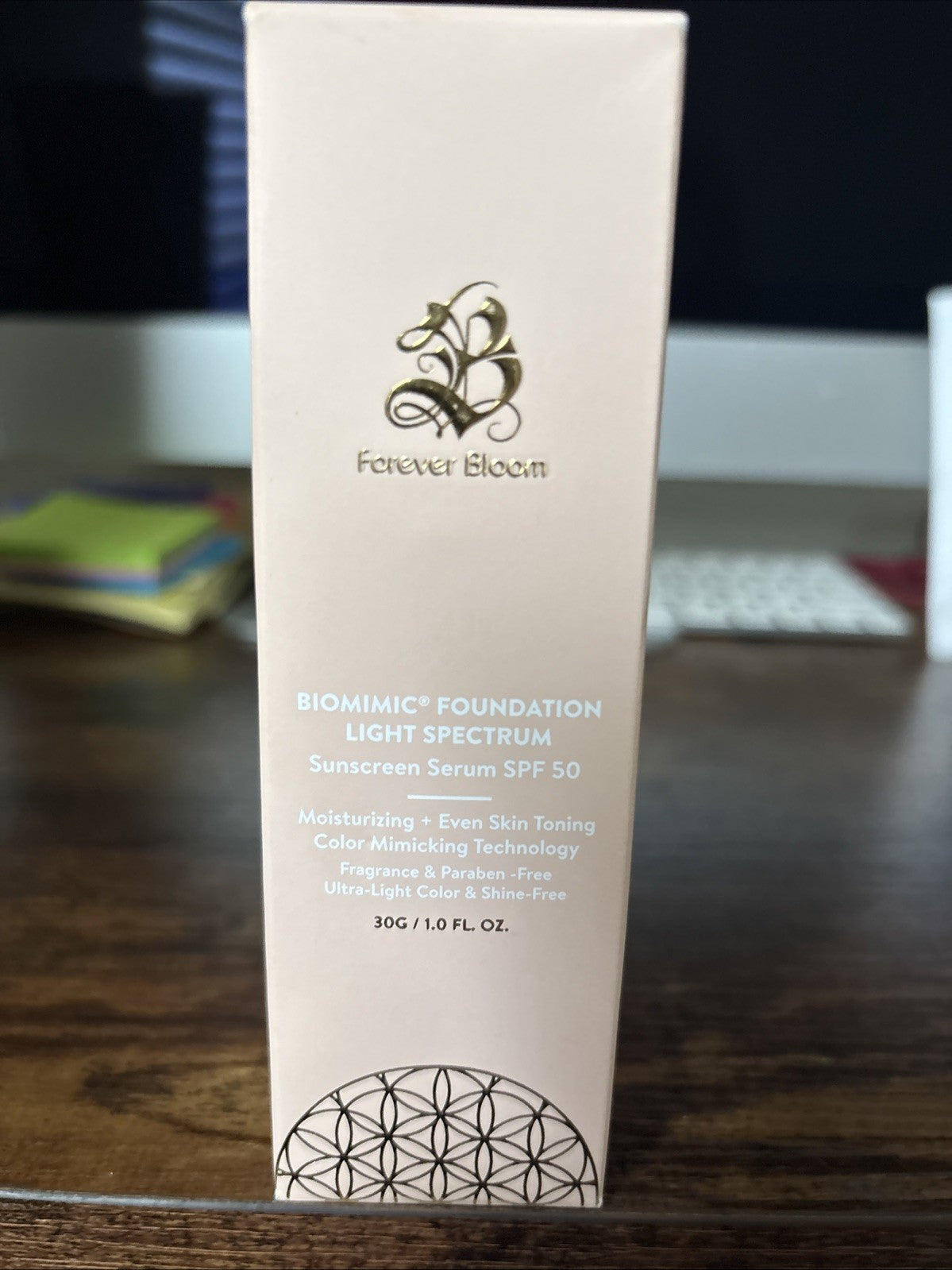 Forever Bloom Biomimic SPF 50 Light Spectrum Foundation Serum 1 Fl Oz