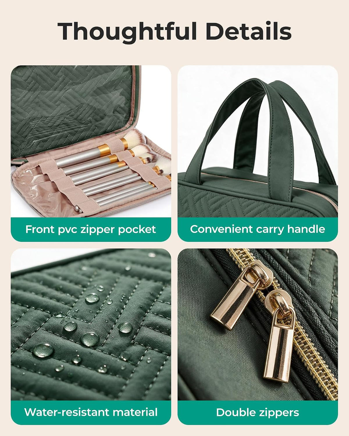 Travel Toiletry Bag with Hanging Hook and TSA Approved Transparent Cosmetic Bag