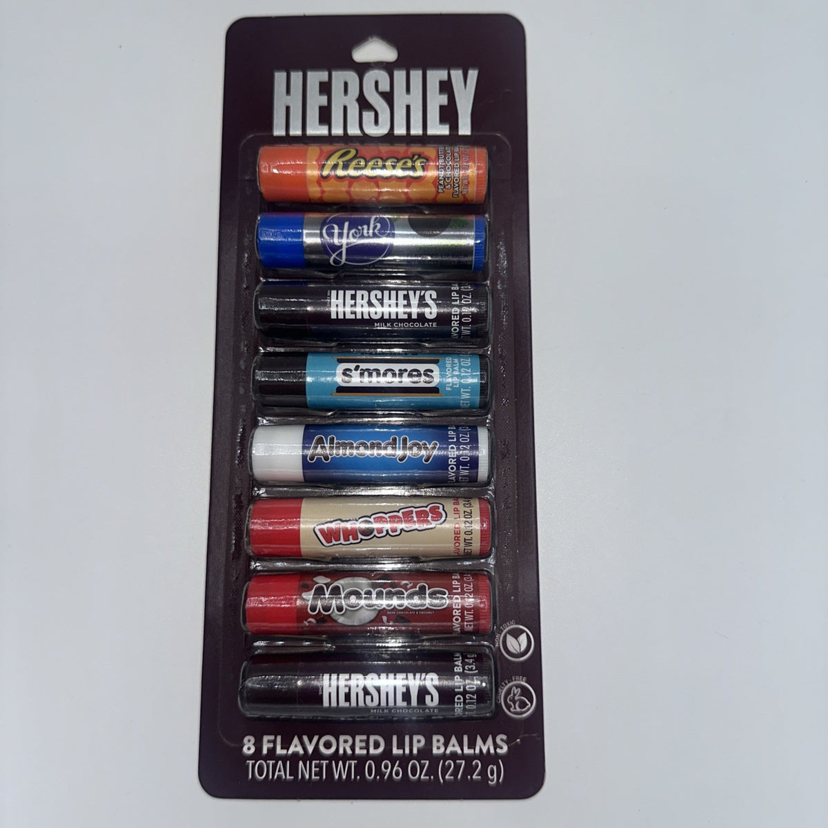 Hershey Flavored Lip Balm 8 Pack - Assorted Chocolate & Dessert Flavors