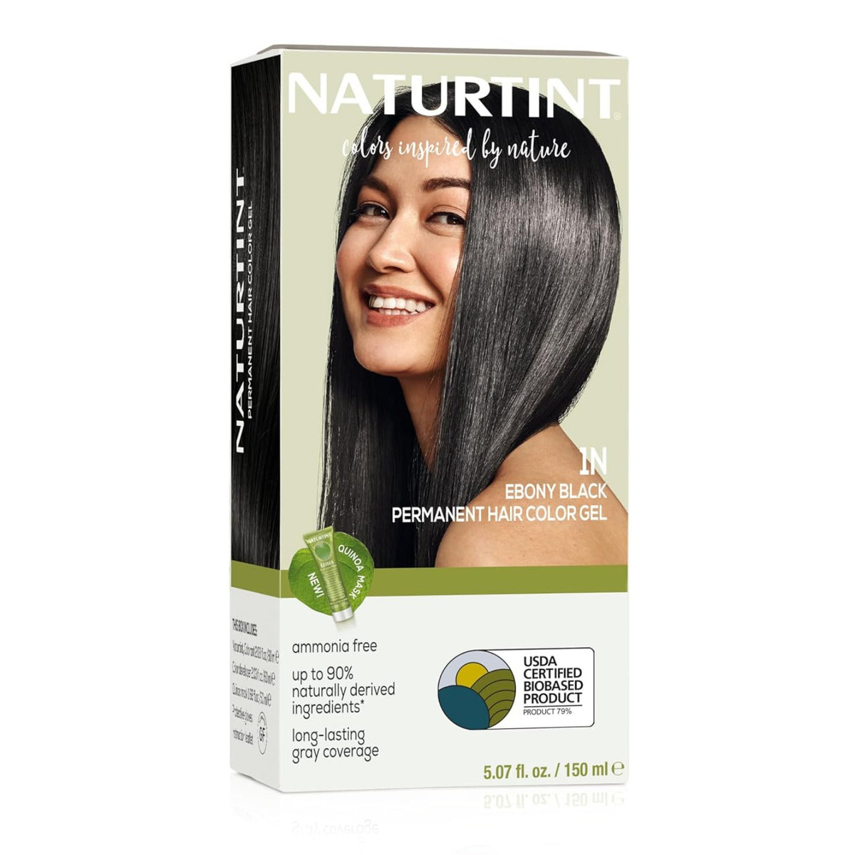 Naturtint Permanent Hair Color 1N Ebony Black, 4.5 oz