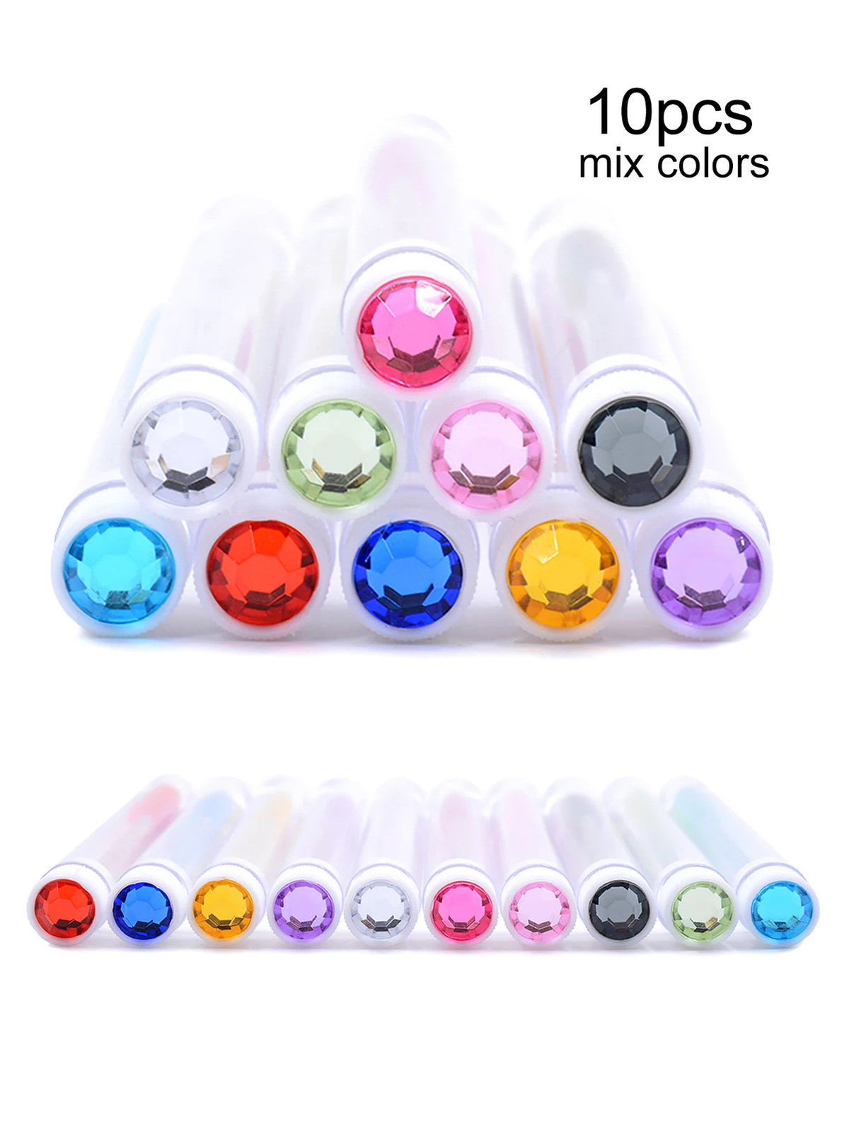 10Pcs Reusable Eyelash Brush & Mascara Wand Set for Lash Extension & Makeup