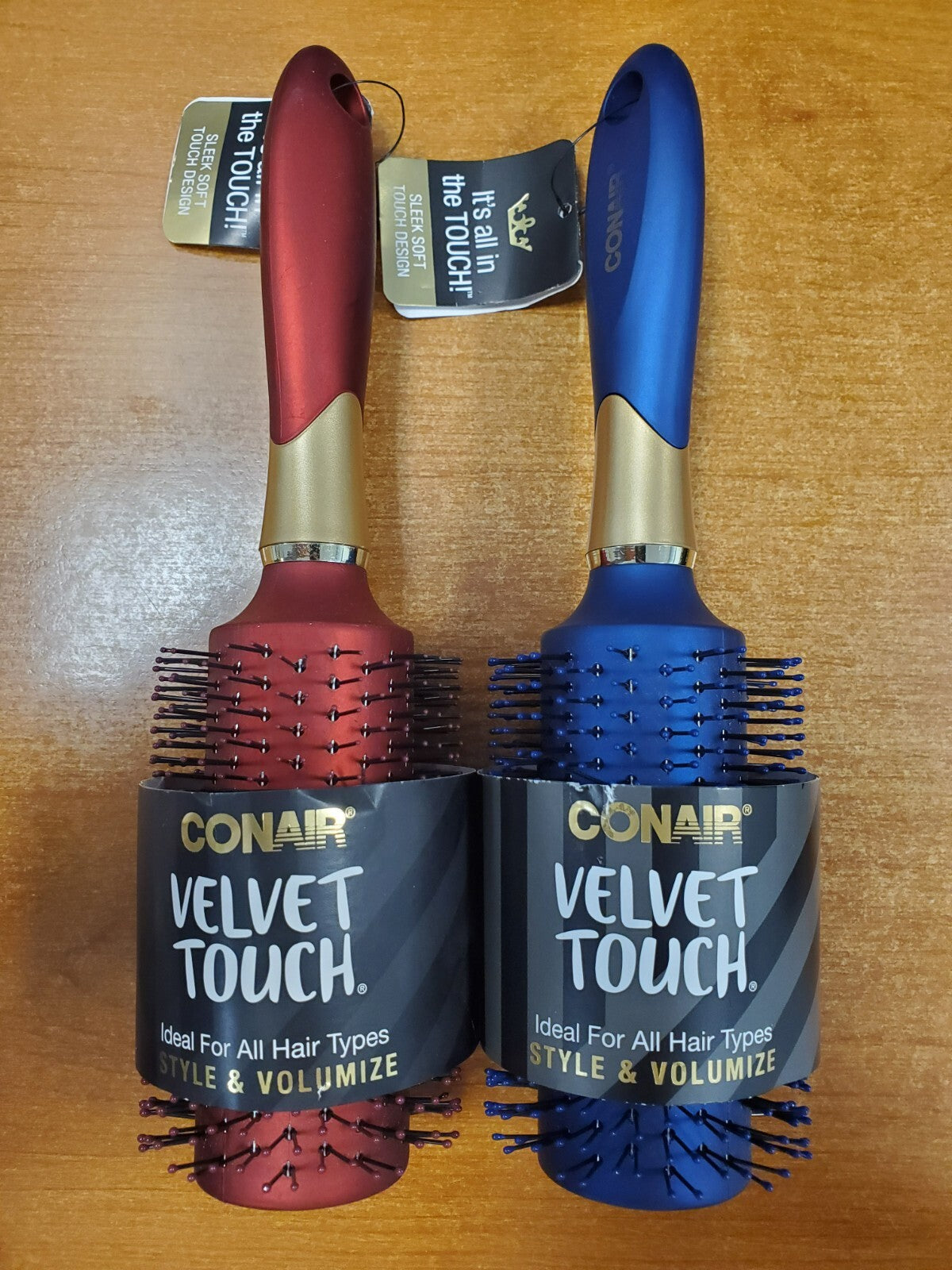 Conair Velvet Touch Style & Volumize Round Hair Brush Set - All Colors & Quantities
