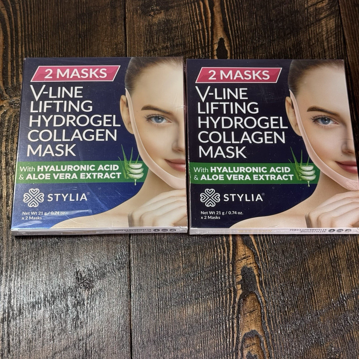 V-Line Lifting Collagen Face Mask with Hyaluronic Acid & Aloe – 4 Pack