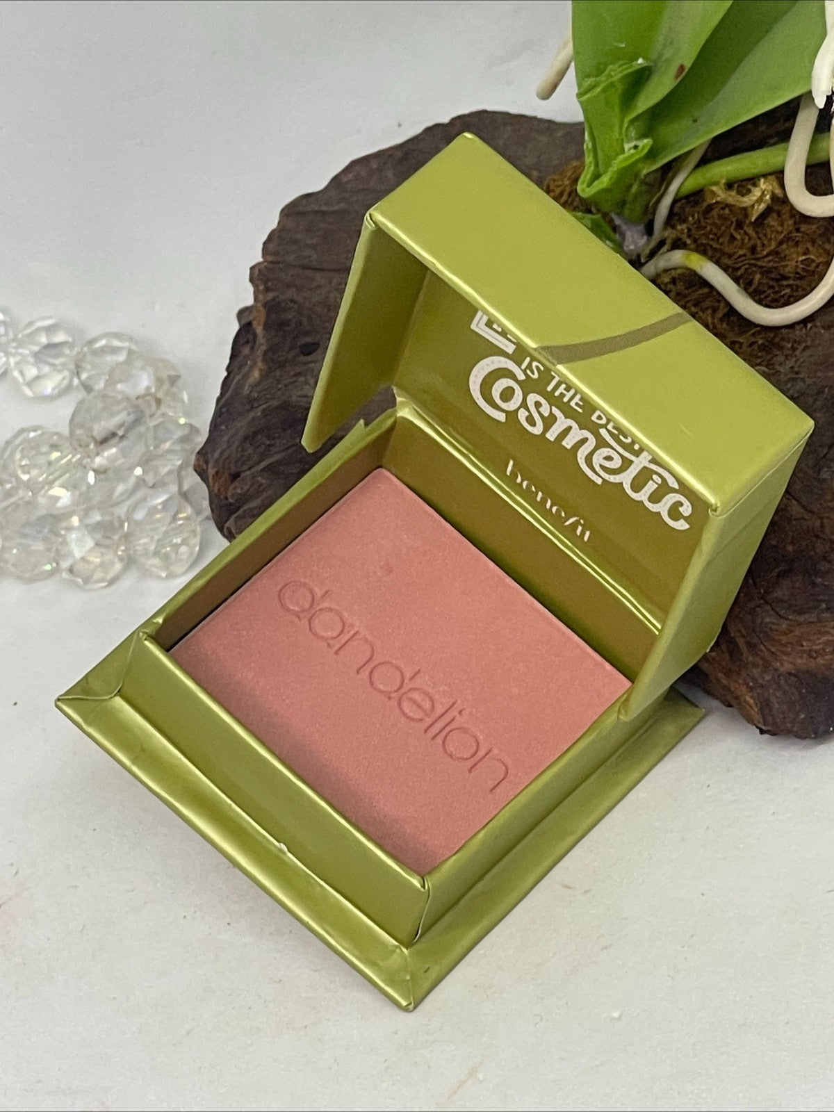 Benefit Dandelion Blush with Brush - Baby Pink, Travel Size, Satin Finish