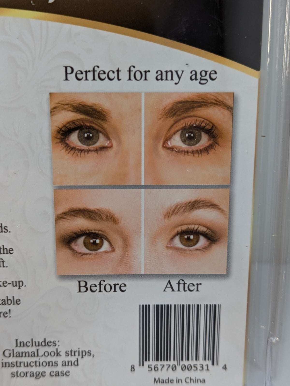 Glamalook Instant Eye Lift Strips - 300 Pack for Tighter, Youthful Eyes