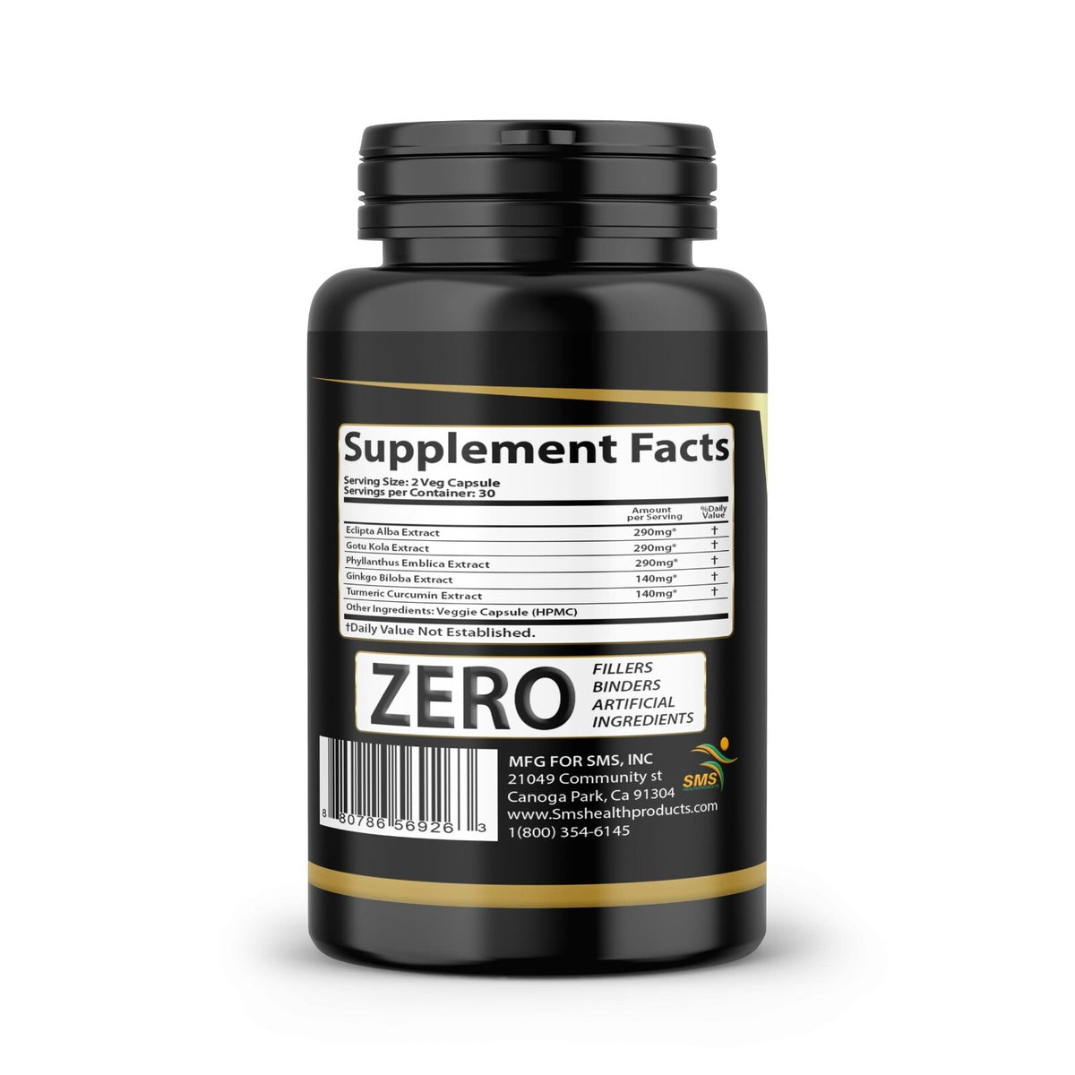 Hair Growth Supplement - 60 Veggie Capsules, Natural Herbal Formula