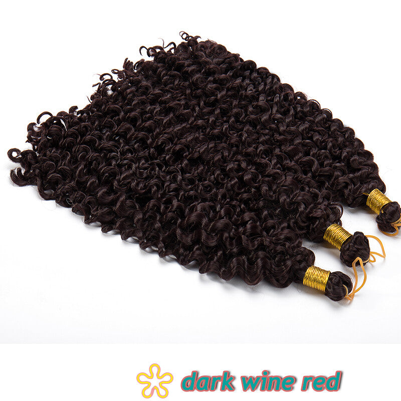 14-Inch Water Wave Crochet Hair Extensions - Afro Curly, Bouncy & Soft