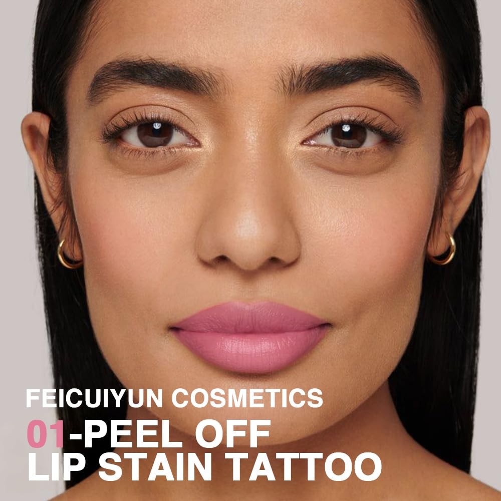 Peel Off Matte Liquid Lip Gloss - Long-lasting, Smudge-proof, 8 Shades