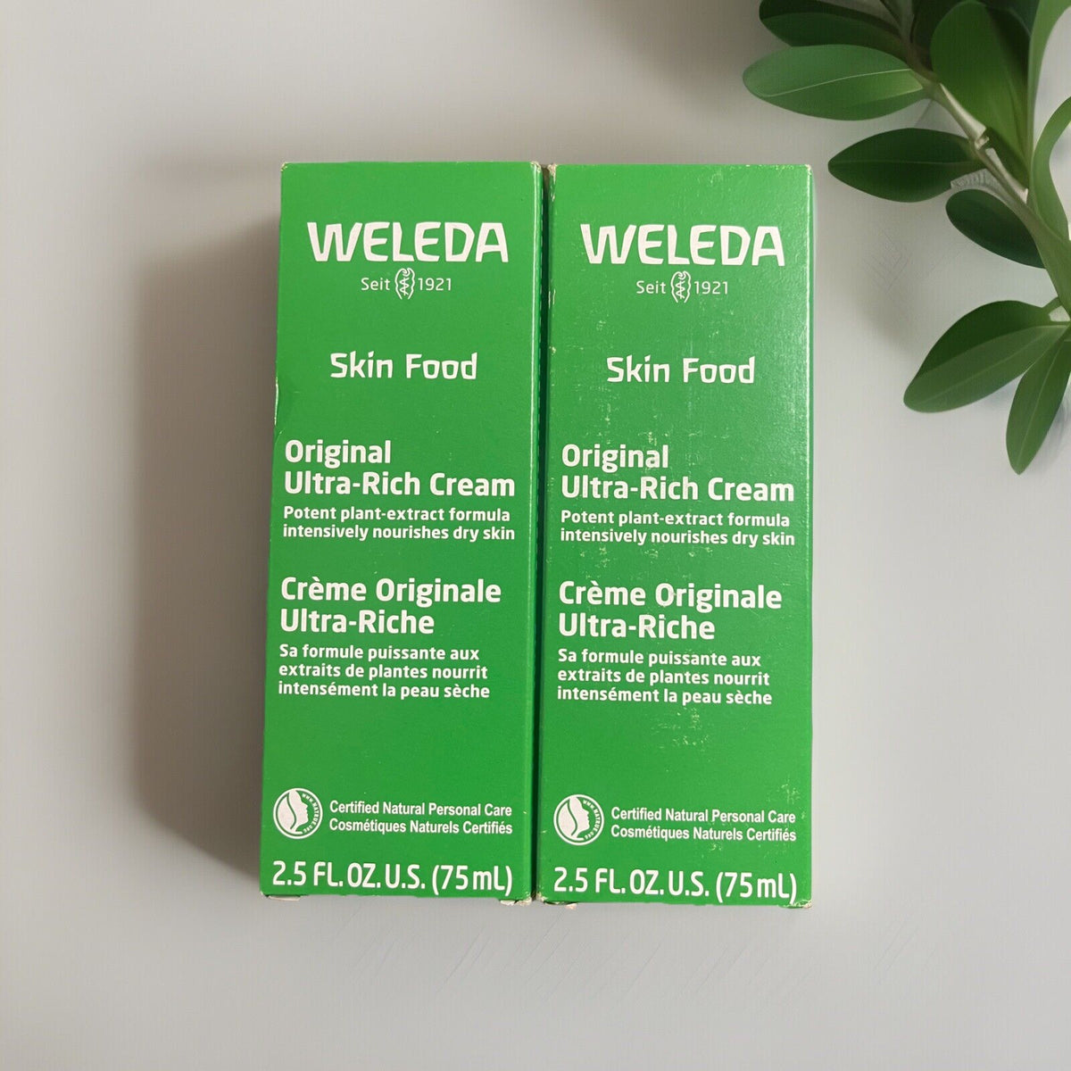 2X Weleda Skin Food Original Ultra-Rich Cream 2.5 fl oz/75ml (Pack 2)