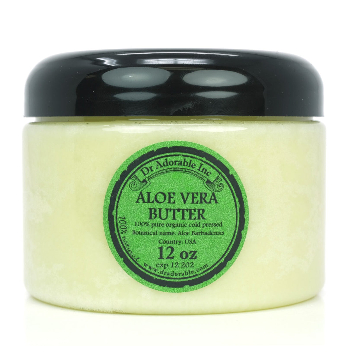 Organic Aloe Vera Butter - Cold Pressed, Multiple Sizes