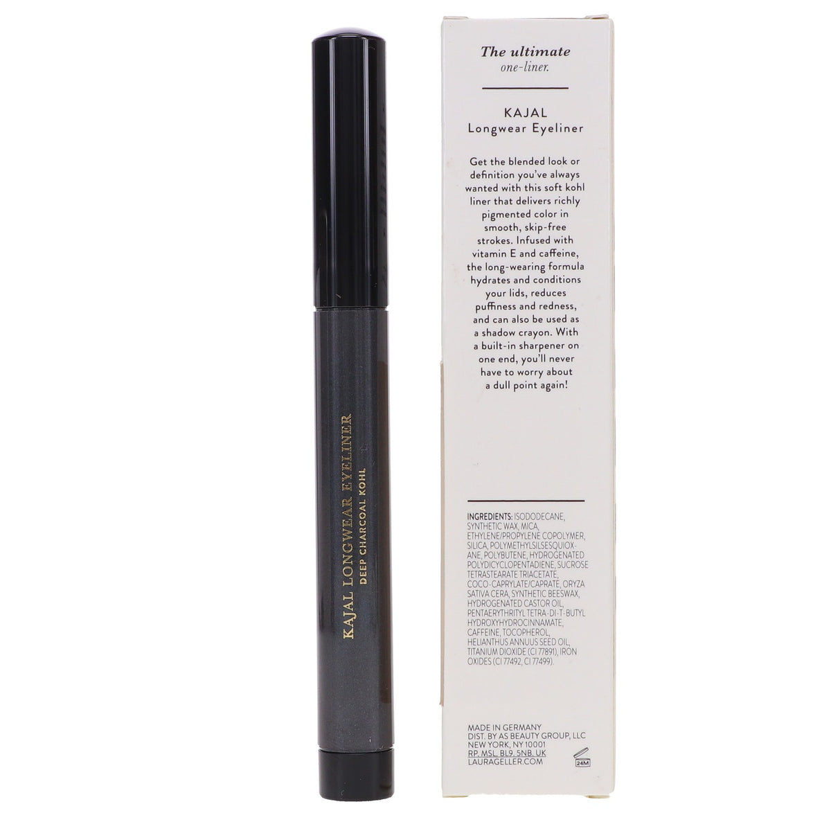 Longwear Eyeliner Pencil - Deep Charcoal, Smudge-Proof, 0.049 oz