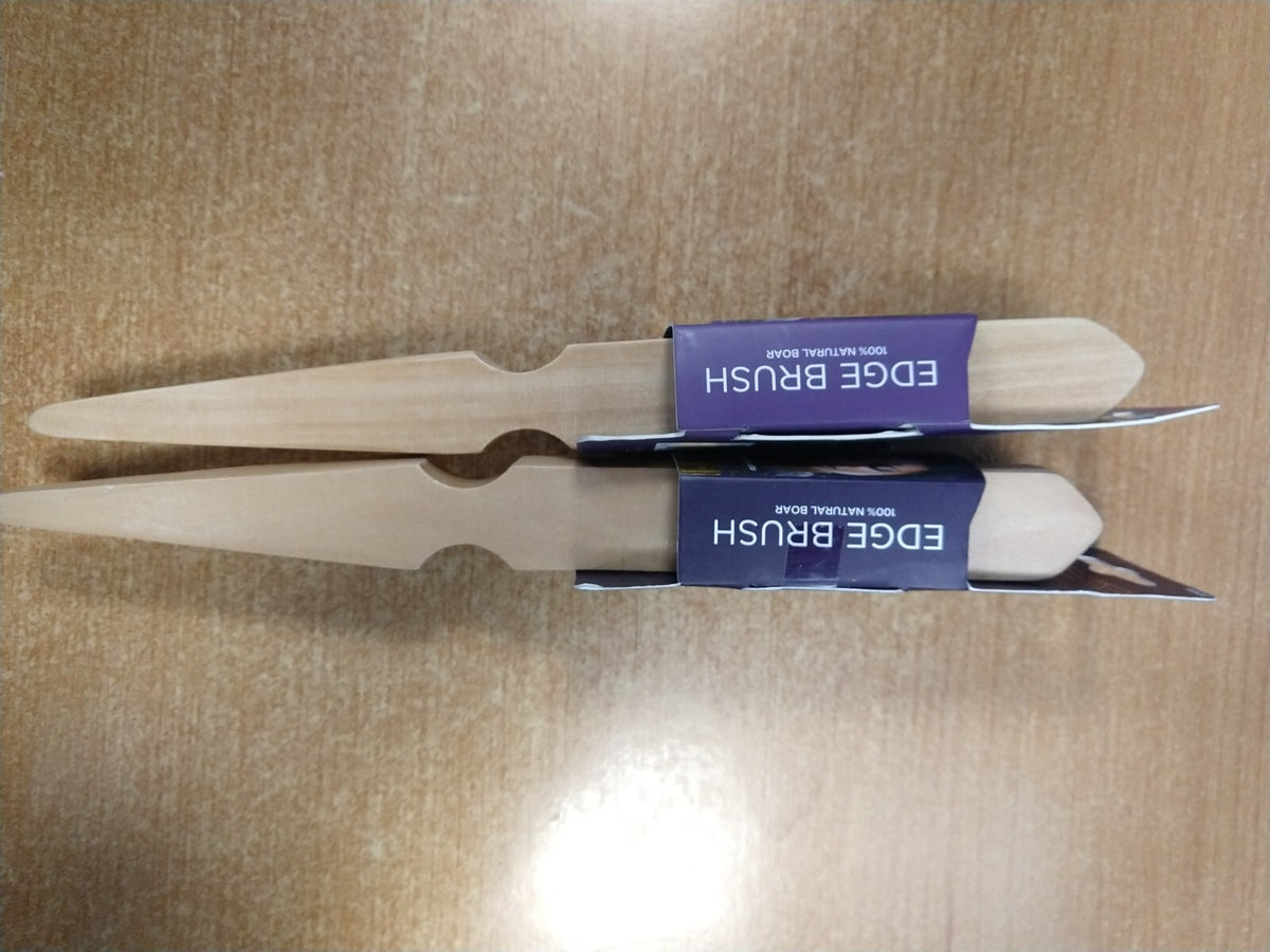 Natural Boar Bristle Edge Brush Set - 2 or 3 Pack for Styling & Hair Care