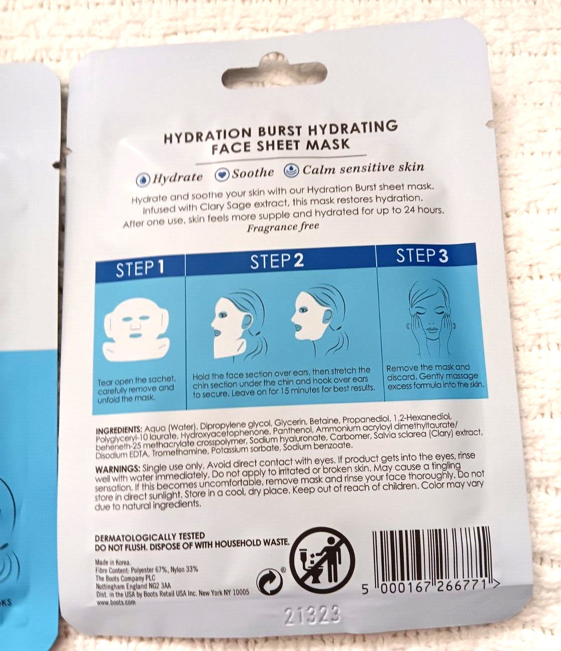 Hibiscus Face Scrub & Sheet Mask Set for Skin Refreshing - Botanics