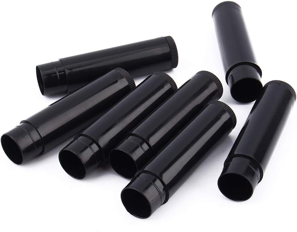 100 Pack Empty Lip Balm Tubes with Leak-Proof Caps BPA Free No Tray