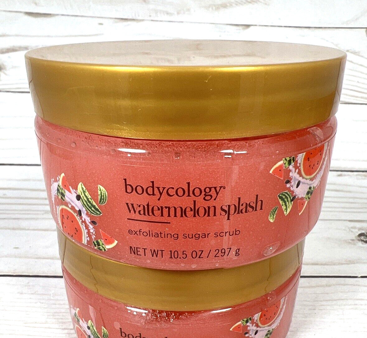 Bodycology Watermelon Splash Exfoliating Sugar Scrub 10.5oz (2Pack)