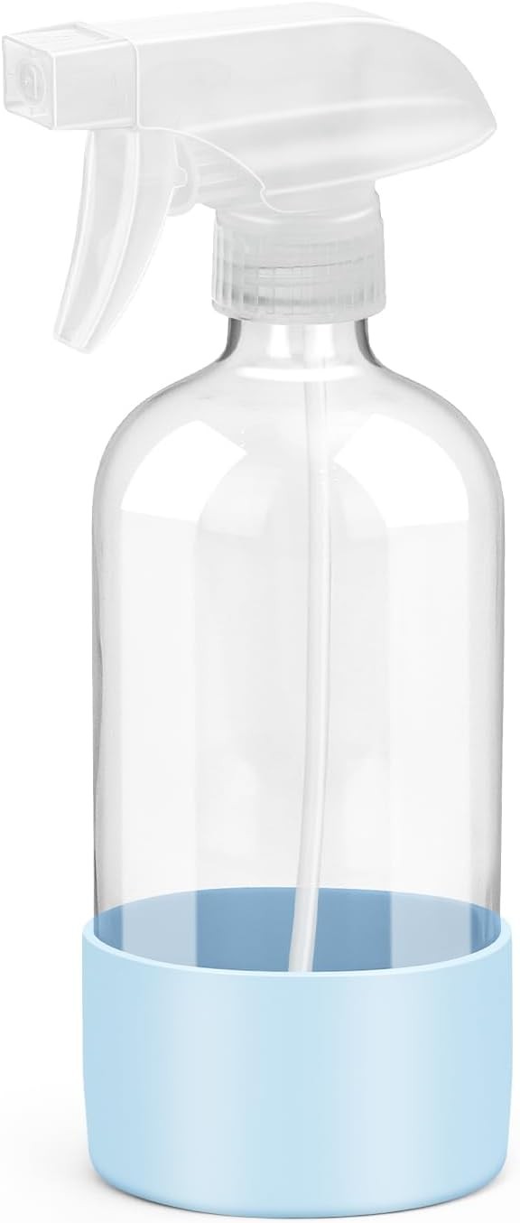 16 oz Refillable Glass Spray Bottle with Silicone Sleeve - Multi-Purpose