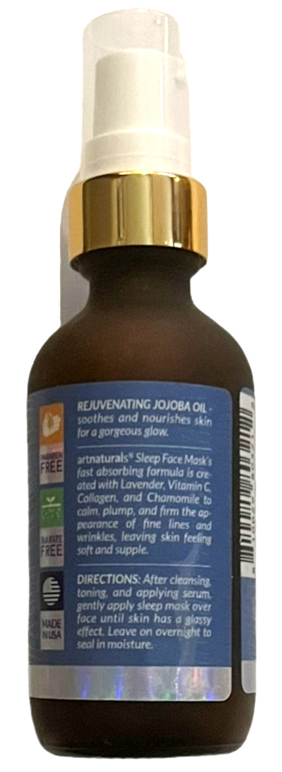 Jojoba Oil Sleep Mask - Rejuvenating Skin Care Treatment - 2 Pack