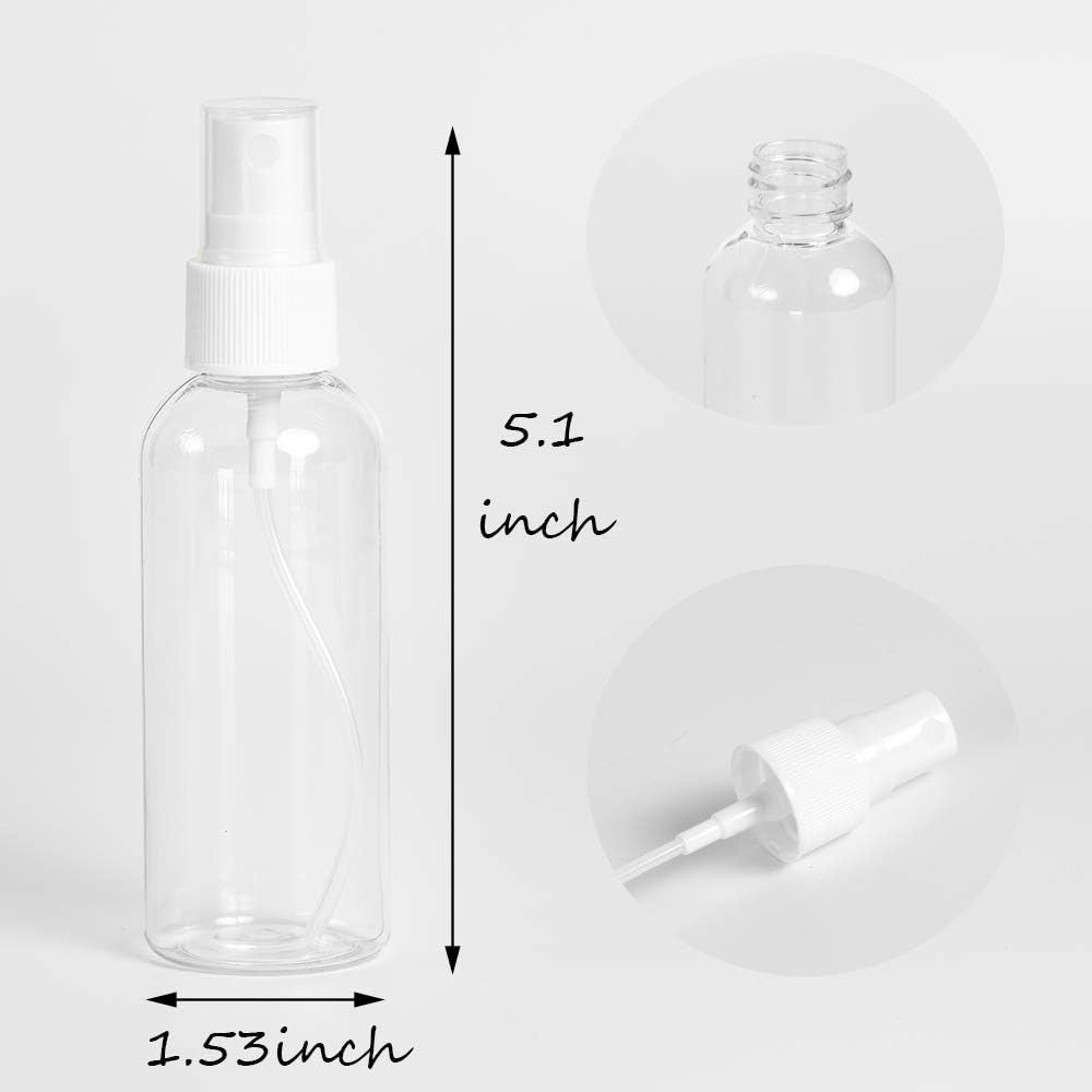3 Pack Travel Spray Bottles 2.7oz / 80ml Empty Fine Mist Refillable