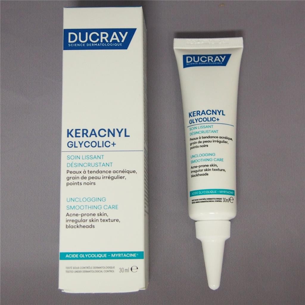 Ducray Keracnyl Glycolic+ Unclogging Cream 30ml /1.01oz EXP 10/2028