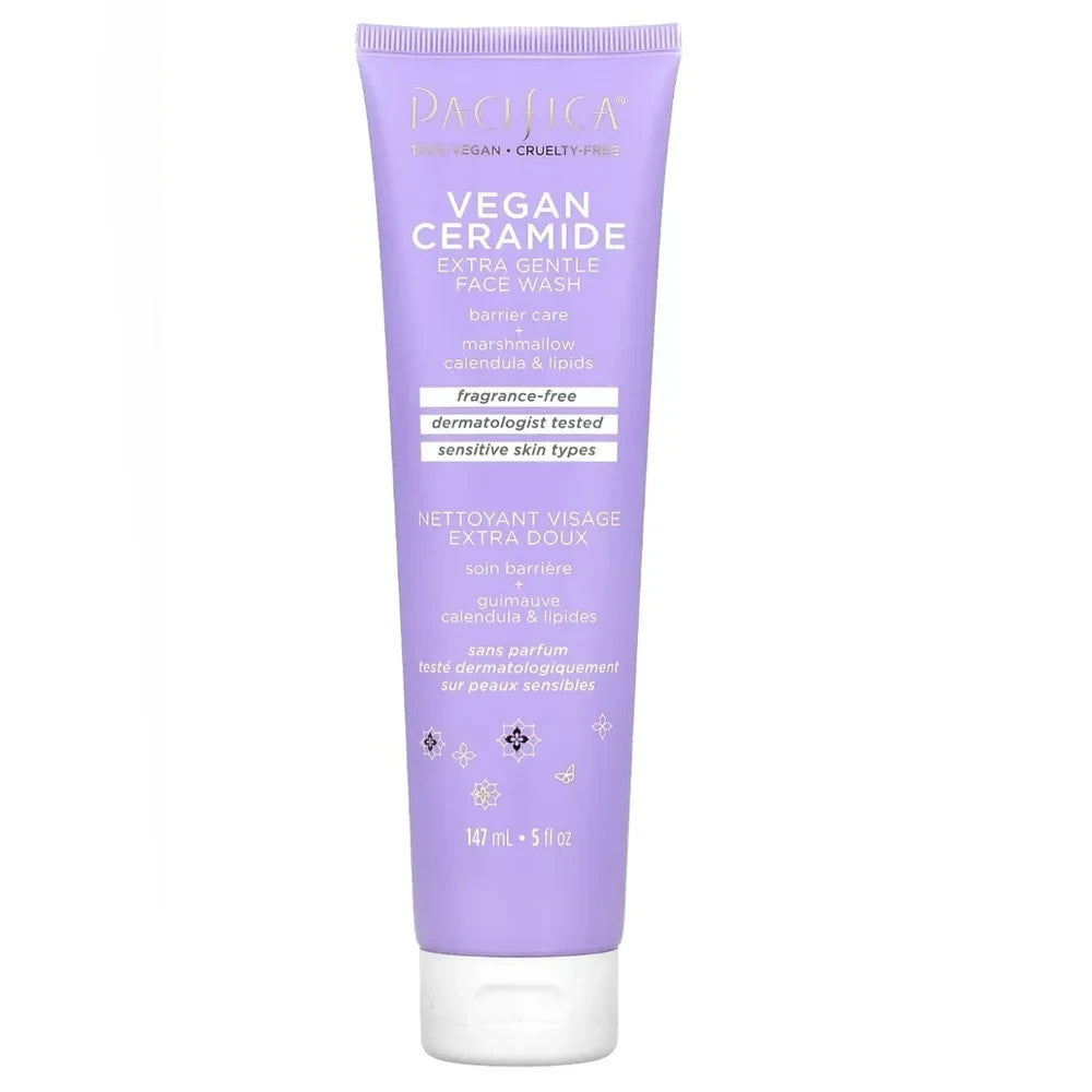 Vegan Ceramide Face Wash for Sensitive Skin - Gentle, Hydrating 5 oz