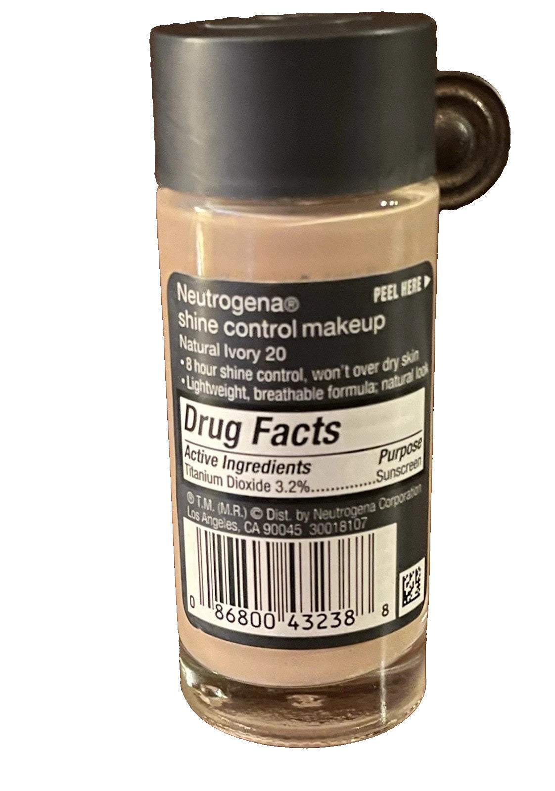 Neutrogena Shine Control Makeup SPF 20 Natural Ivory 20 Oz - Oil-Free Foundation