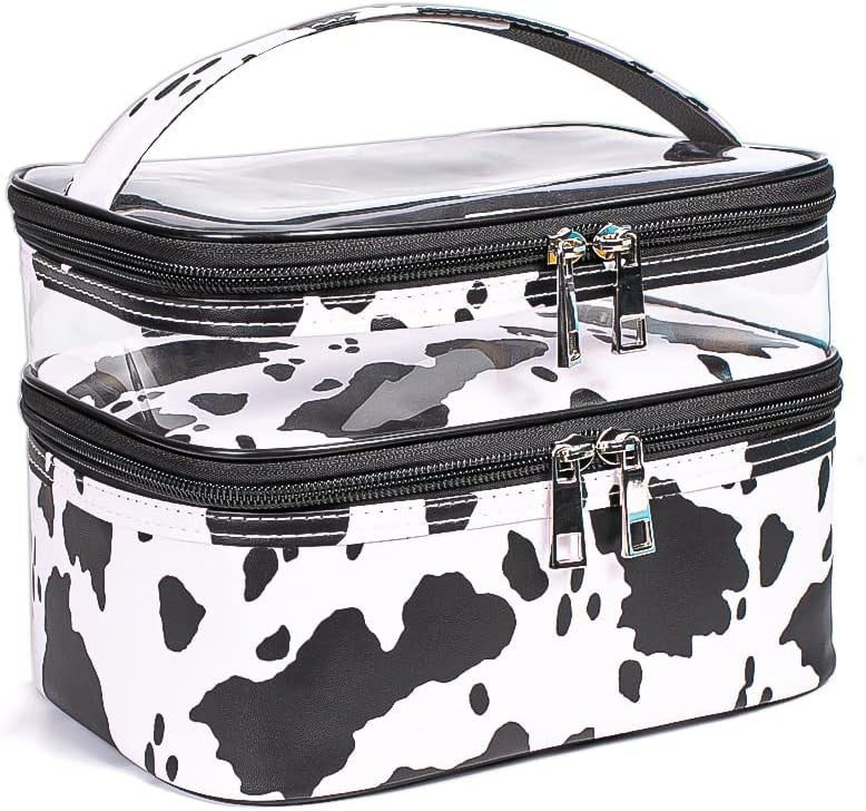 Large Travel Makeup Bag Organizer for Women - Portable Cosmetic Case