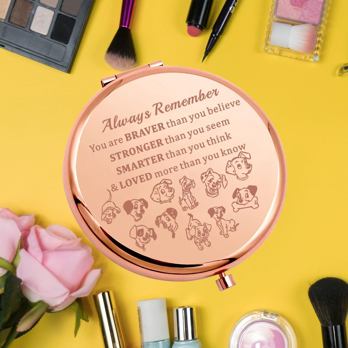 Dalmatians Pocket Mirror - Compact Makeup Mirror with Pongo & Perdita Design