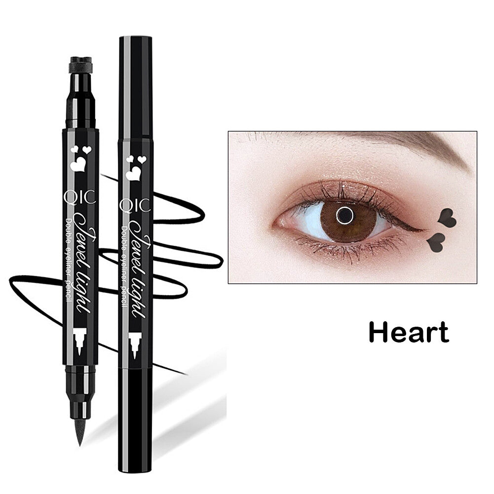 Waterproof Winged Eyeliner Stamp & Liquid Pen Makeup Kit - Long Lasting & Smudgeproof