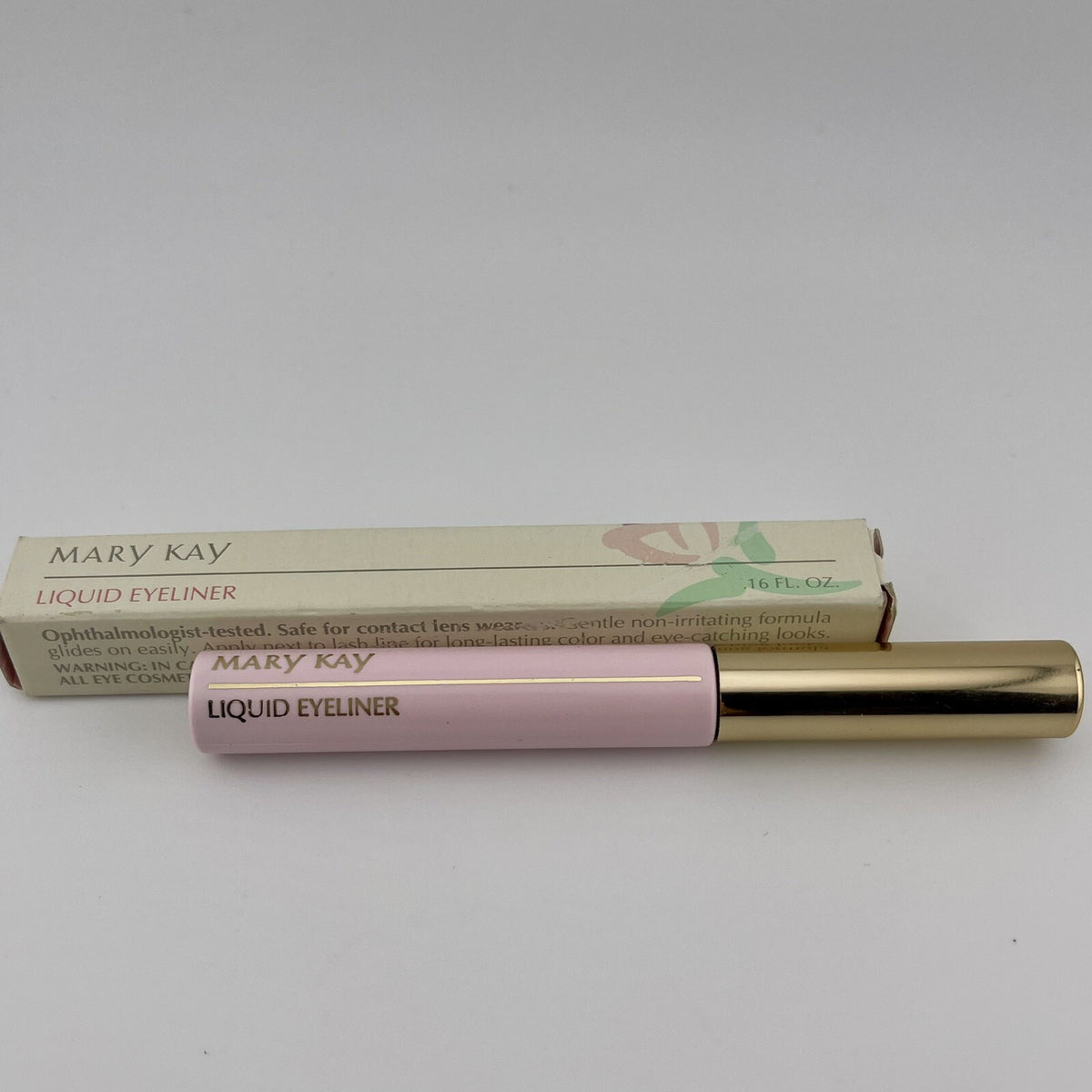 Mary Kay Liquid Eyeliner Basic Black RARE Pink Tube Quick Ship 0.16 Fl Oz
