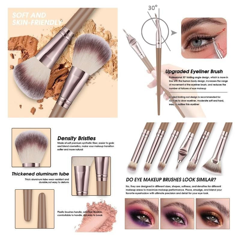 Professional Makeup Brush Set with Case - 55 Pcs Face Eye Tools
