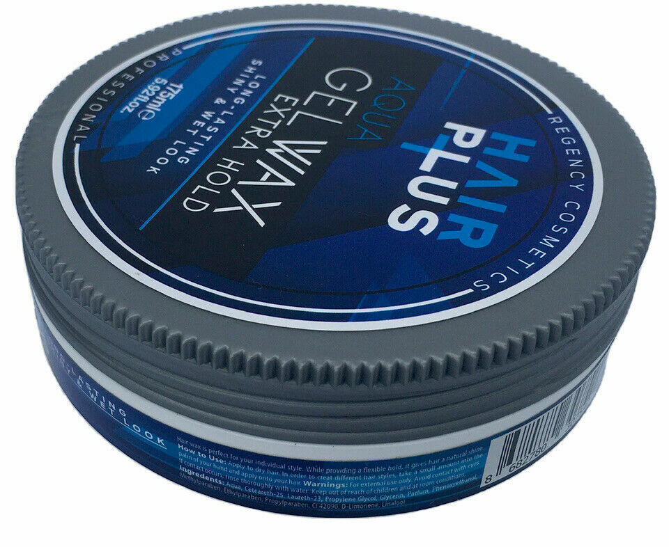 Water-Based Hair Gel Wax with Extra Hold & Shine 175ml - Wet Look Styling