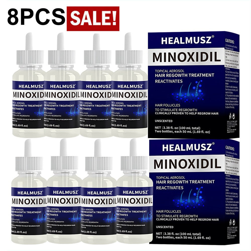 Minoxidil 5% Hair Regrowth Treatment, 8x50ml Dropper Bottles