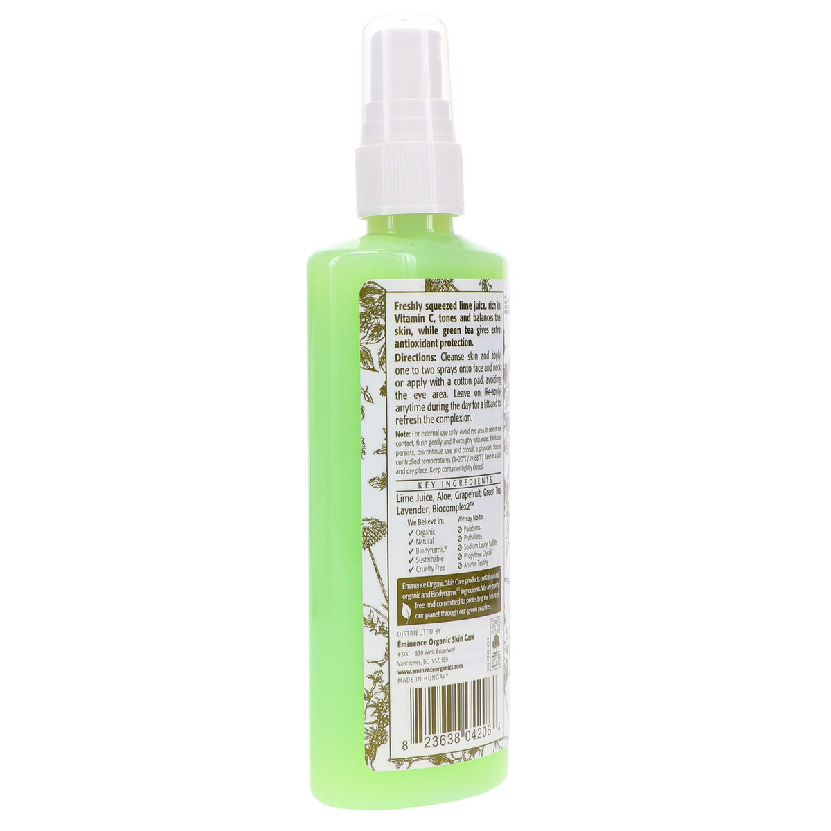 Lime Refresh Tonique Facial Mist - Hydrating & Pore-Minimizing 4.2 oz