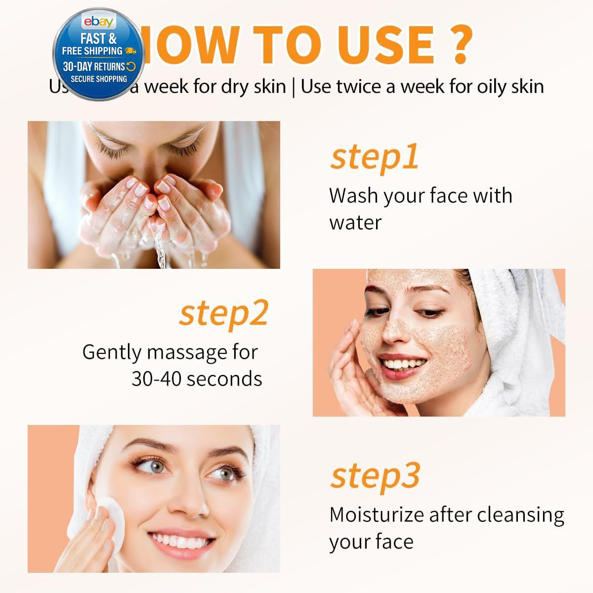 Vitamin C Face Scrub, Exfoliating Facial 3.53 Ounce (Pack of 1),